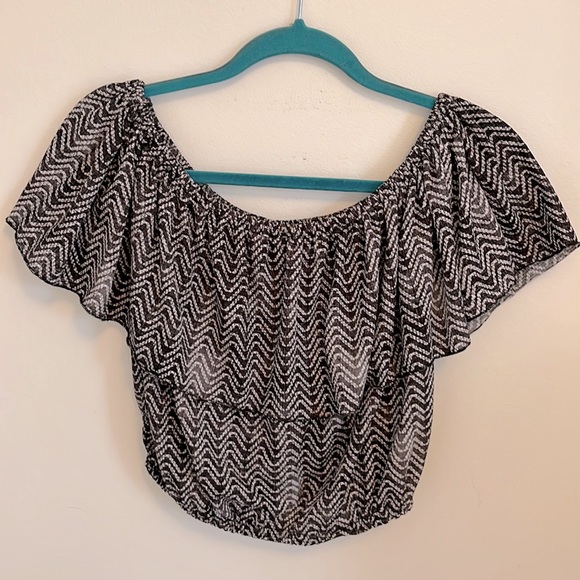 Abbeline Off The Shoulder Crop Top - Picture 1 of 4